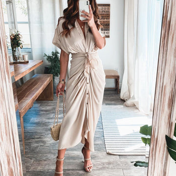 American Fashion Forged Face Long Dress