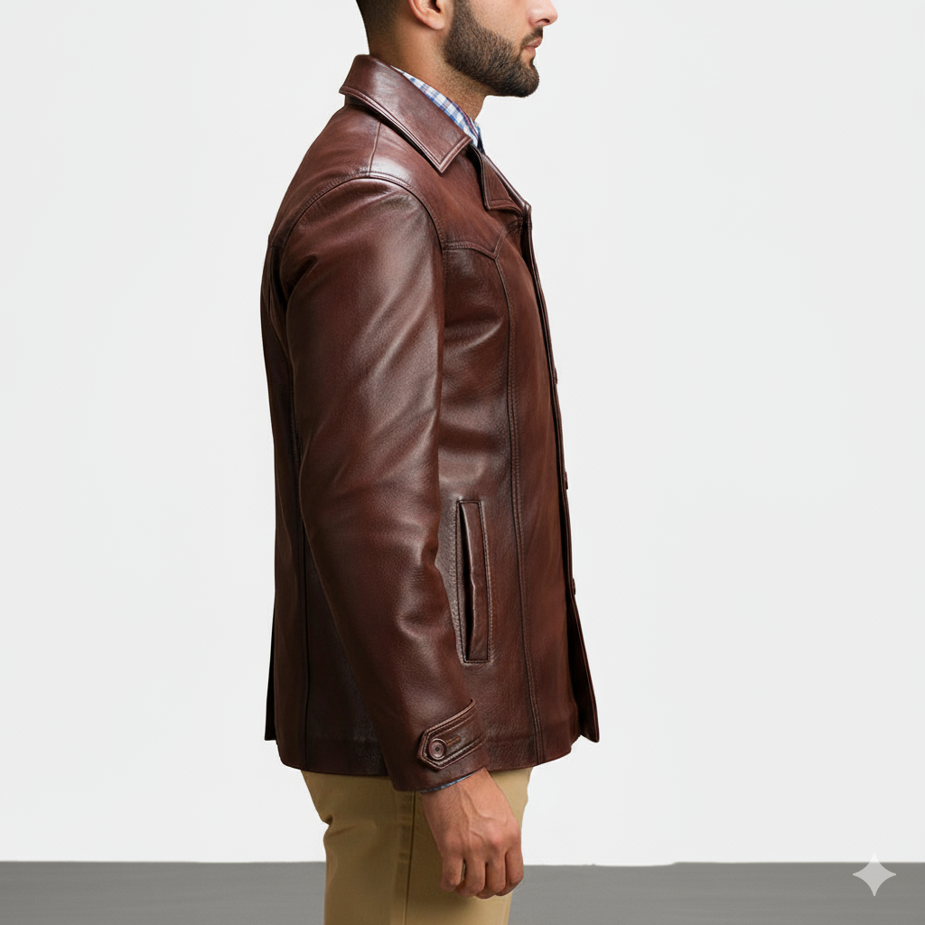 Men's Vincent Alley Brown Leather Jacket – The Jacket Maker